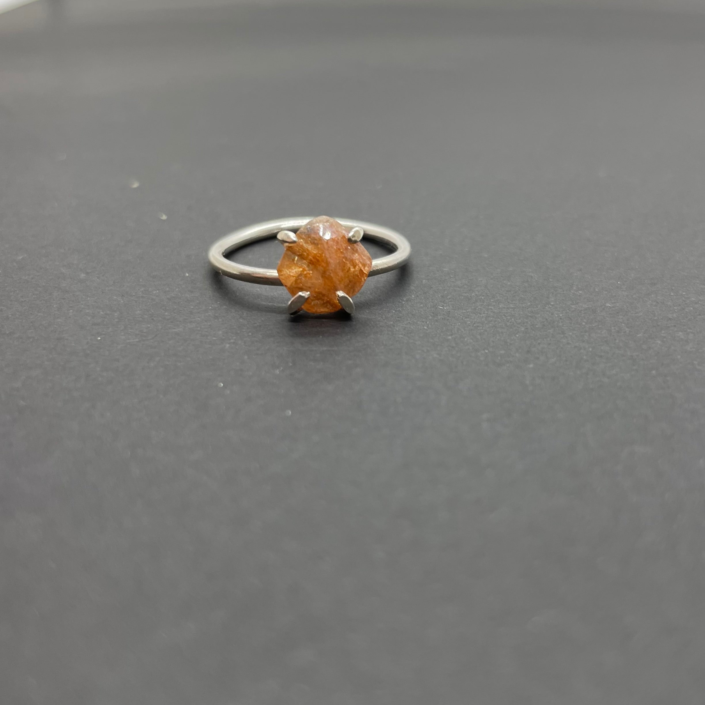 Sunstone Claw Ring (UK P)