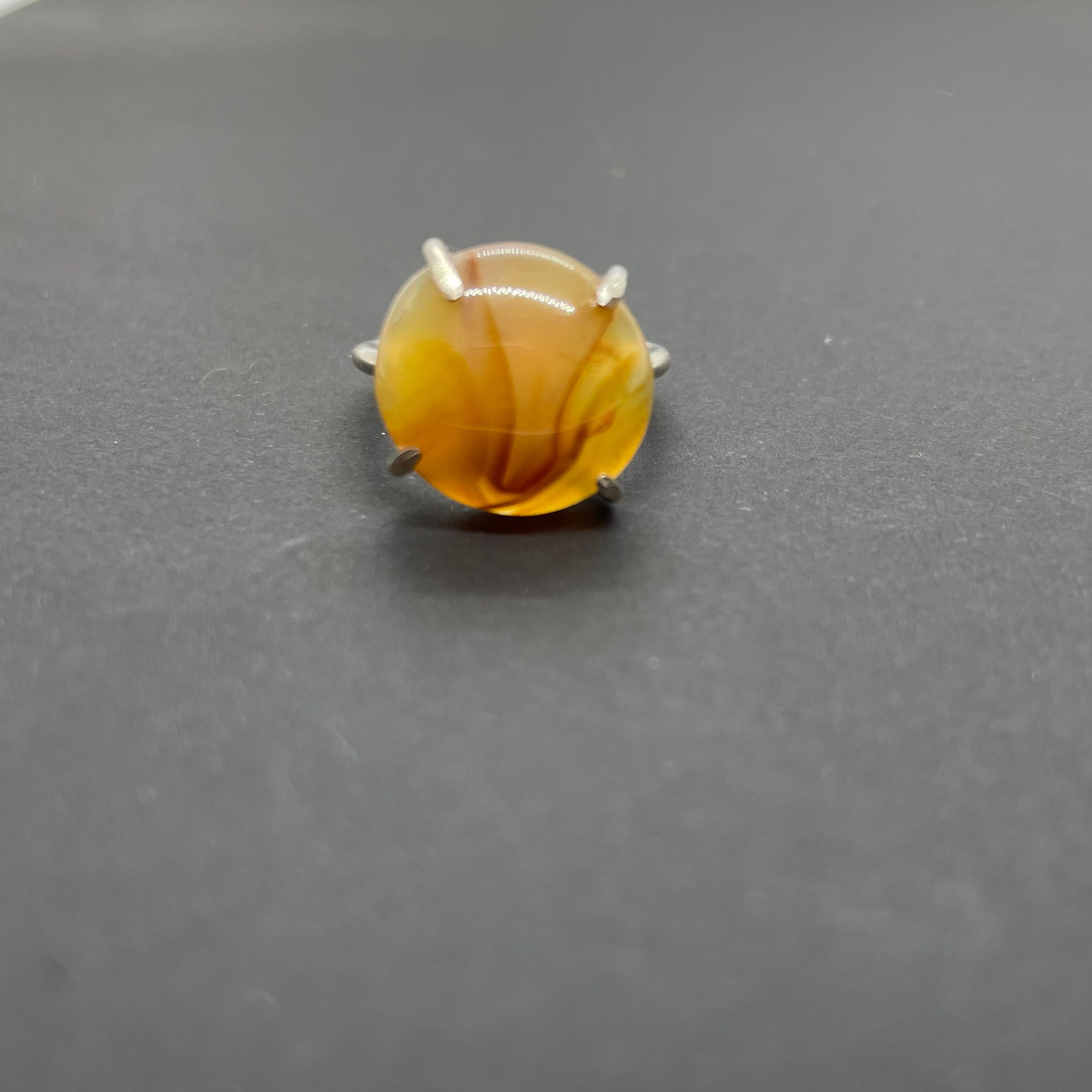 Agate Claw Ring (UK J)