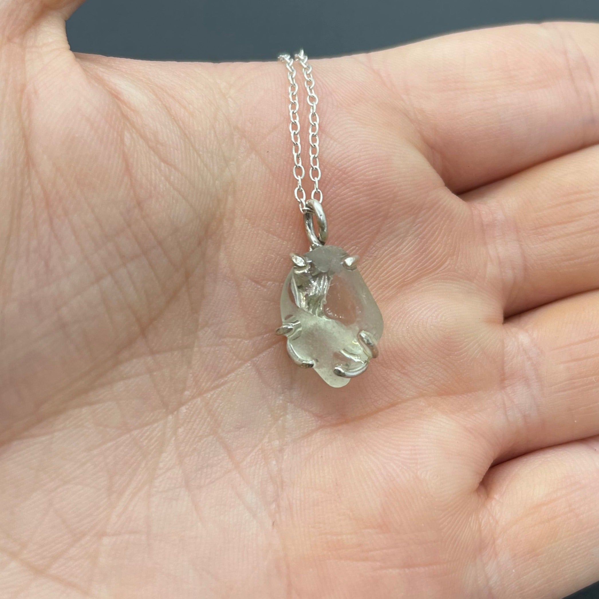 Sea Glass Claw Necklace