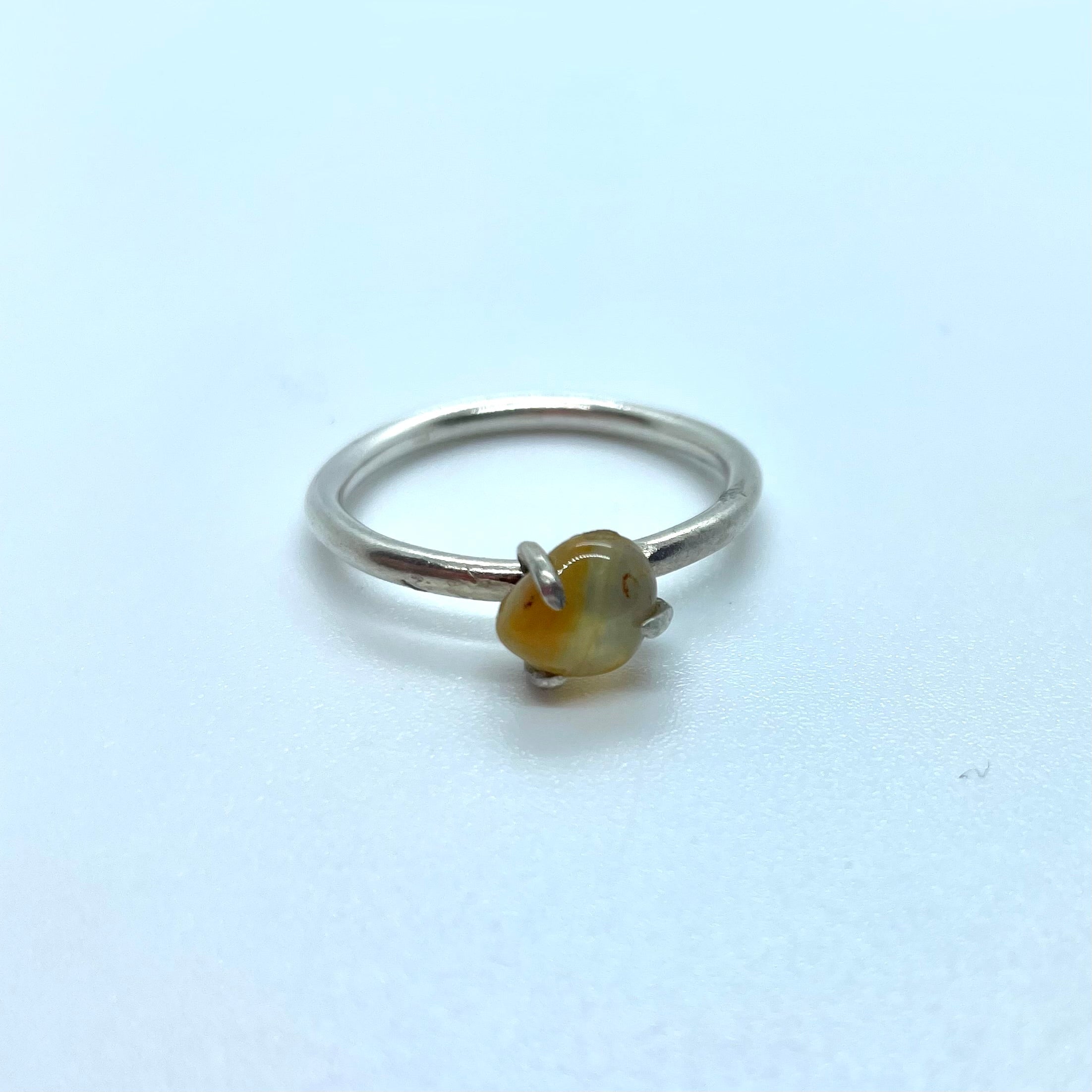 Citrine Claw Ring (UK T)