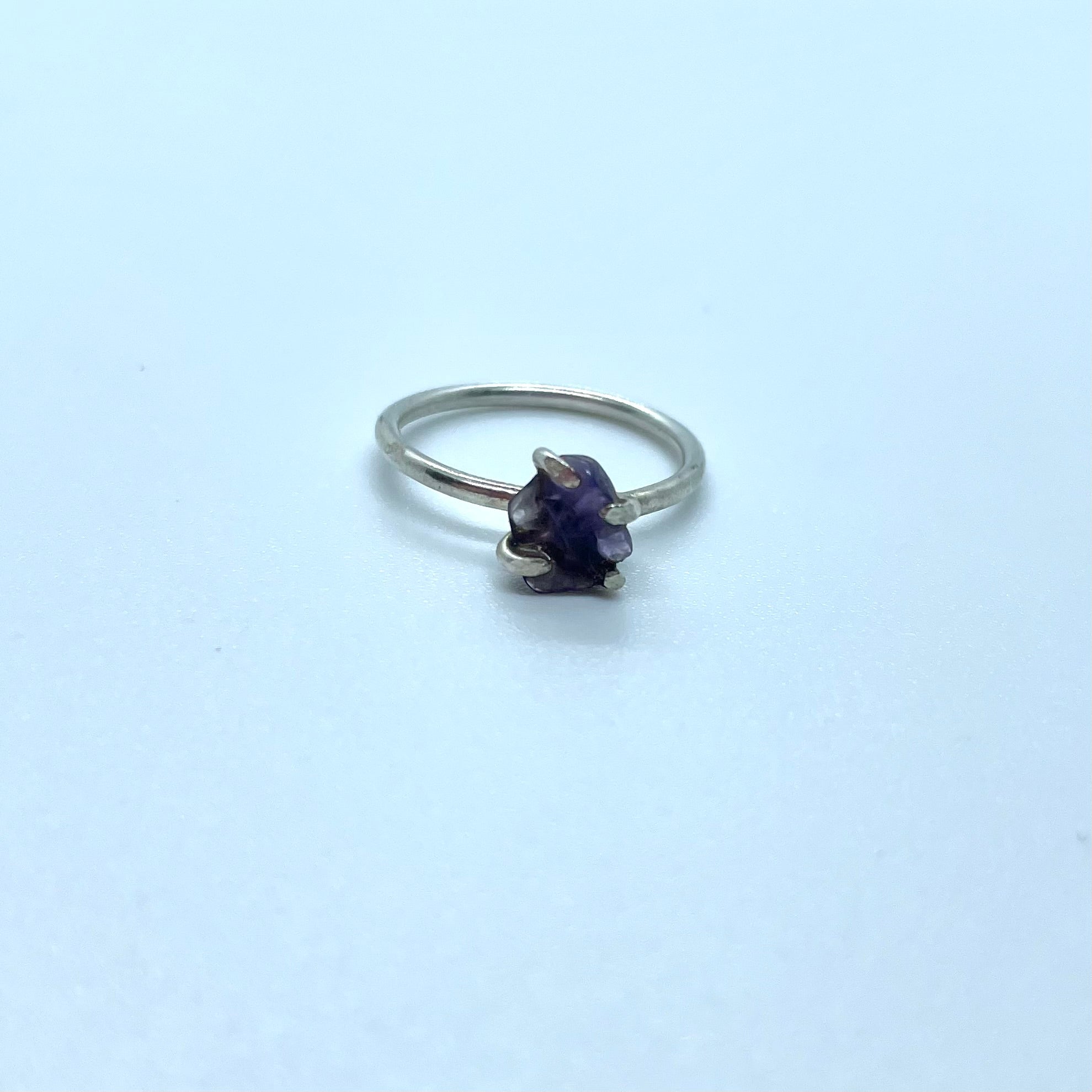 Amethyst Claw Ring (UK L)