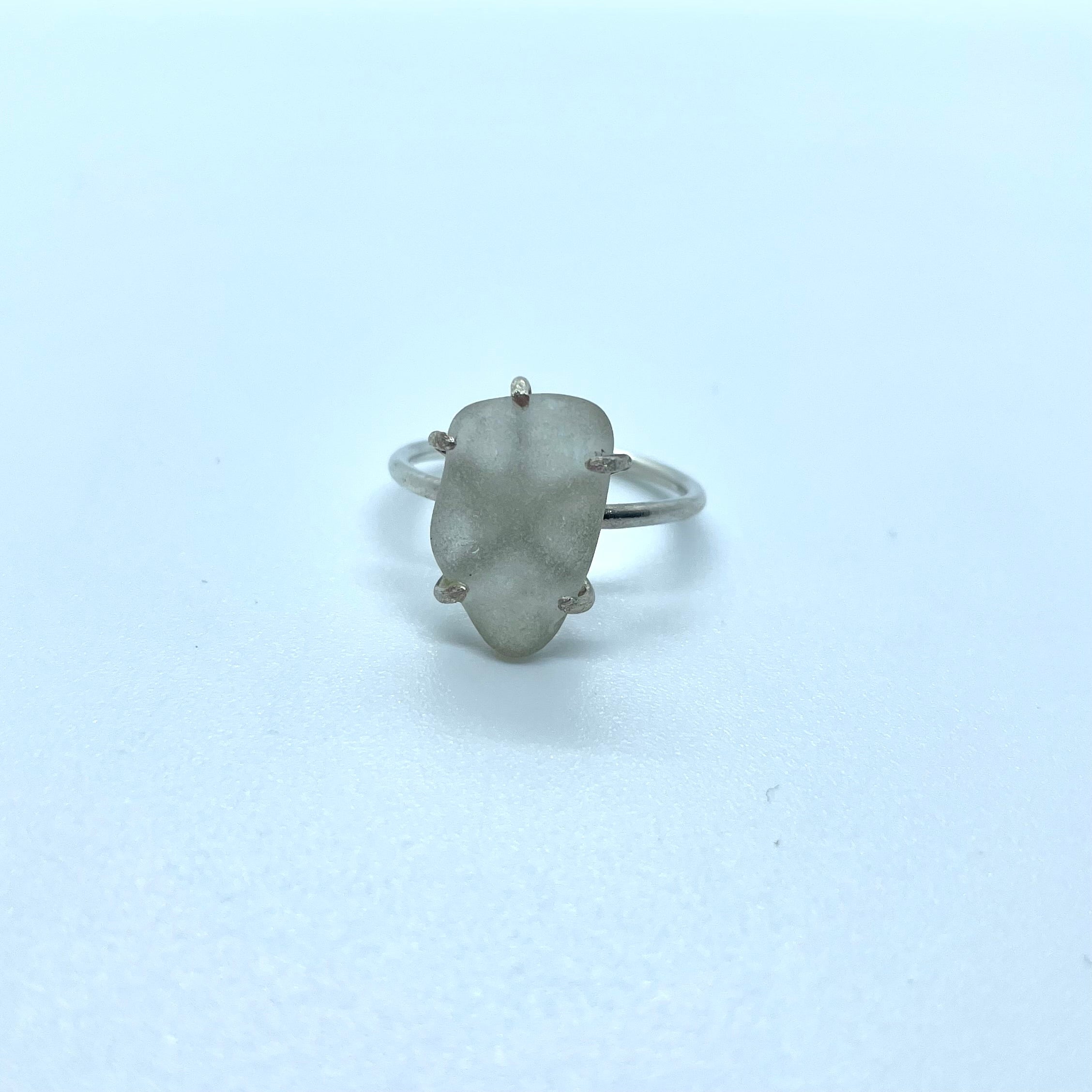Sea Glass Claw Ring (UK Q)