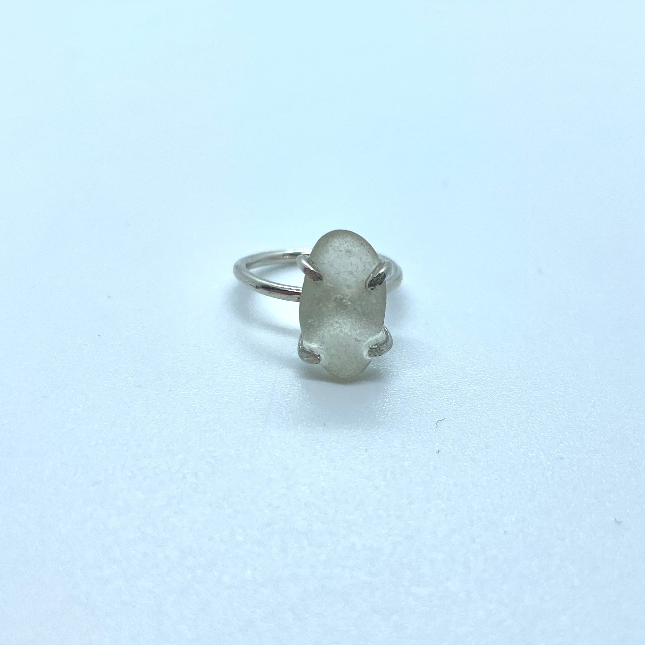 Sea Glass Claw Ring (UK F)