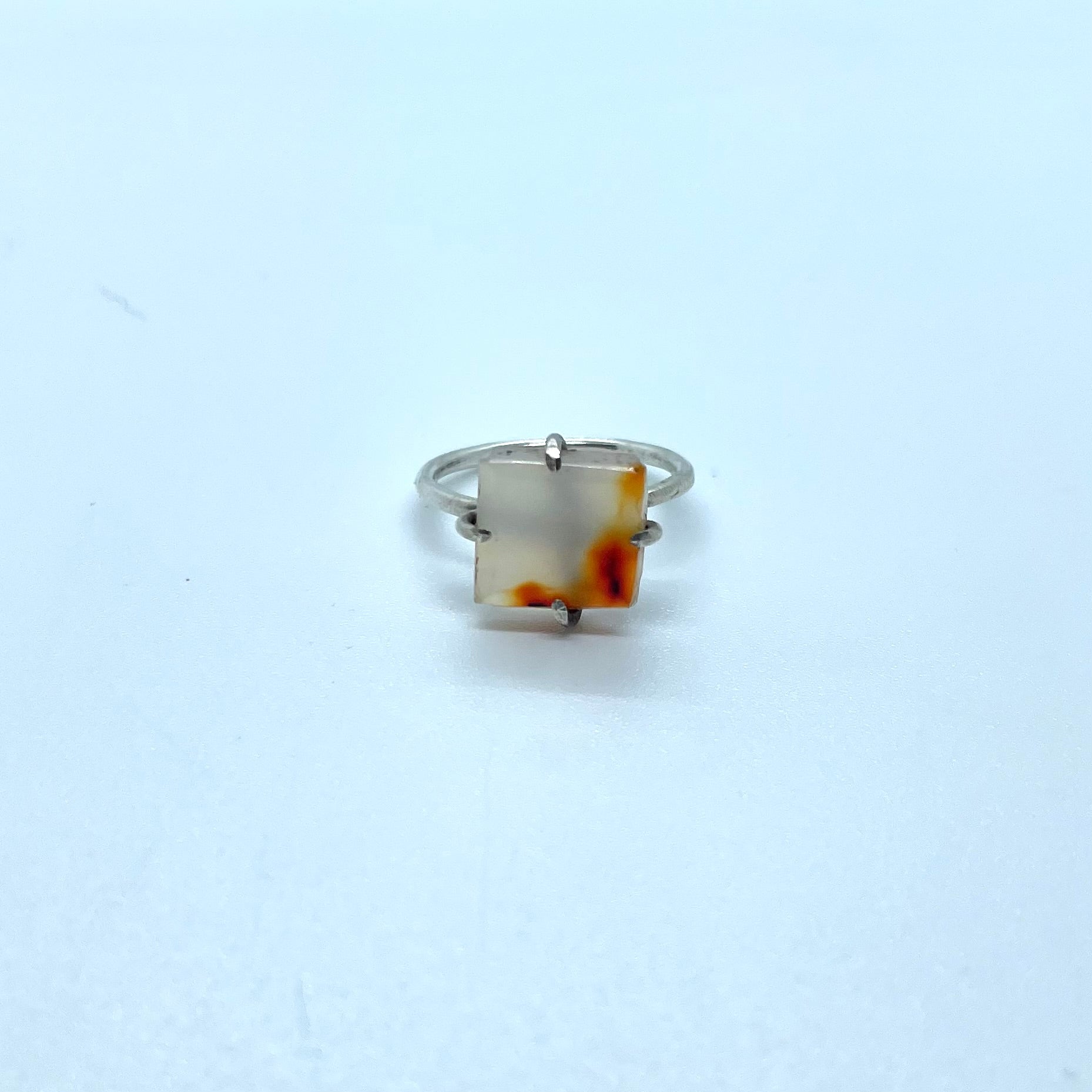 Agate Claw Ring (UK M)