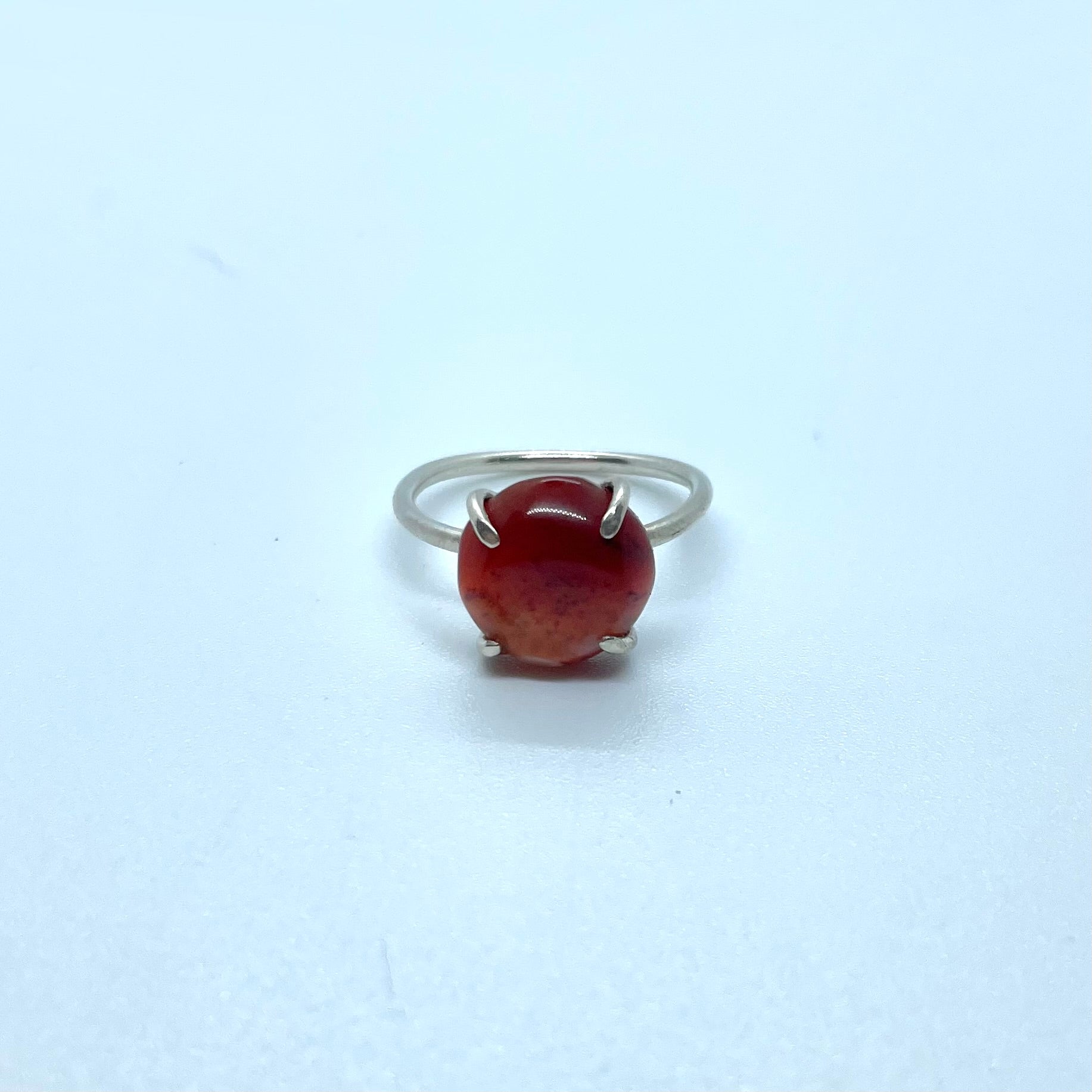 Agate Claw Ring (UK P)