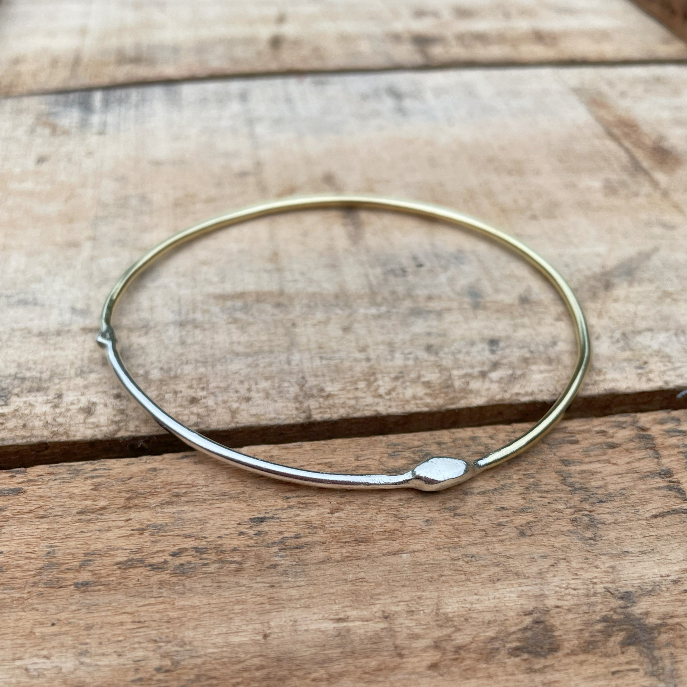 Brass and Silver Bangle