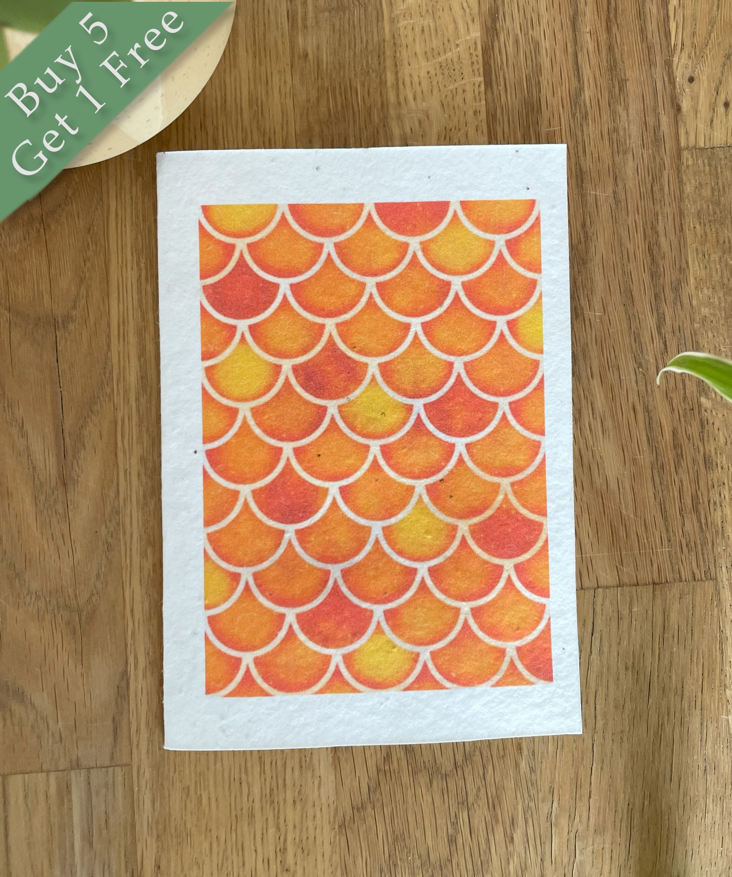 Orange Scales Wildflower Seed Card