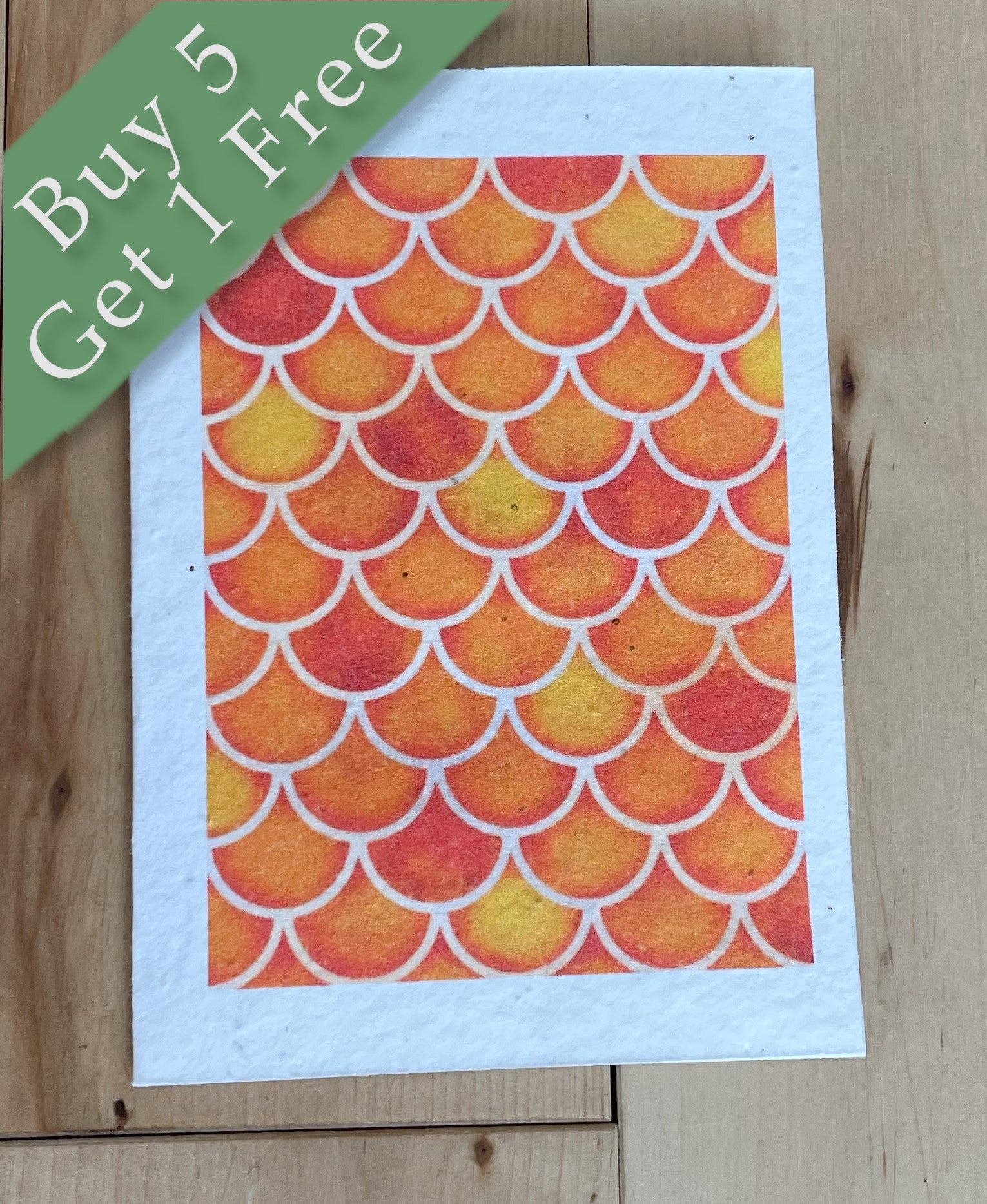 Orange Scales Wildflower Seed Card