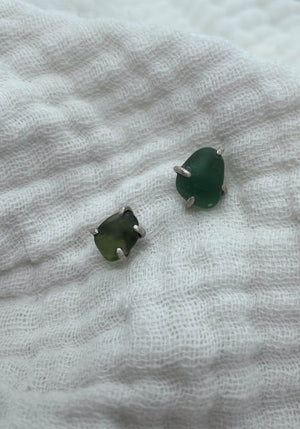 Open image in slideshow, Sea Glass Studs
